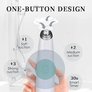 NEWDERMO Body Microdermabrasion Exfoliator Machine - Professional Suction Body Diamond Dermabrasion Device with 2 Large Diamond Suction Tip - Advanced Home Body Treatment Tool White - 9007-05