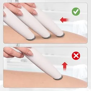 NEWDERMO Body Microdermabrasion Exfoliator Machine - Professional Suction Body Diamond Dermabrasion Device with 2 Large Diamond Suction Tip - Advanced Home Body Treatment Tool White - 9007-06
