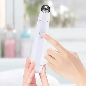 NEWDERMO Body Microdermabrasion Exfoliator Machine - Professional Suction Body Diamond Dermabrasion Device with 2 Large Diamond Suction Tip - Advanced Home Body Treatment Tool White - 9007-08