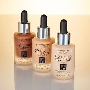 Catrice | HD Liquid Coverage Foundation | High & Natural Coverage | Vegan & Cruelty Free (055 | Warm Bamboo) - catrice cosmetics makeup cruelty free vegan peta clean beauty HD liquid camo dewy spray foundation