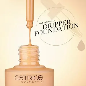 Catrice | HD Liquid Coverage Foundation | High & Natural Coverage | Vegan & Cruelty Free (055 | Warm Bamboo) - The Original Dripper Foundation