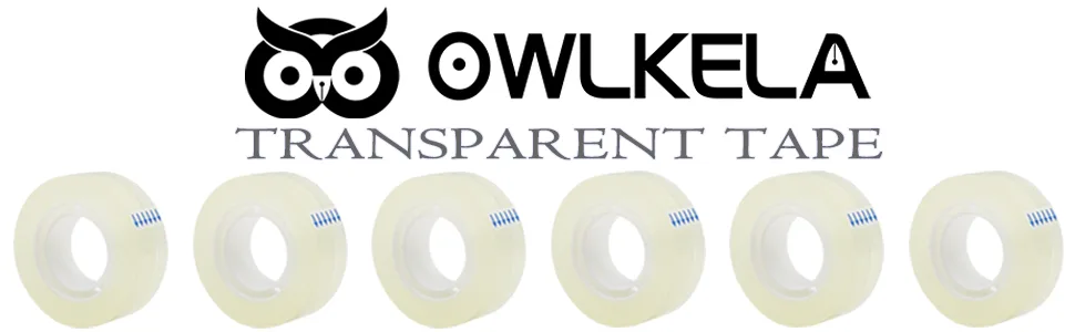 OWLKELA 6 Rolls Transparent Tape Refills  Clear Tape  All-Purpose Transparent Glossy Tape for Office  Home  School - clear tape