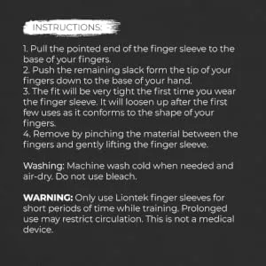 LIONTEK BJJ Outer Double Finger Sleeve Tape Replacement (Pinky-ring/Pointer-middle finger) Medium - Finger Sleeve Instructions