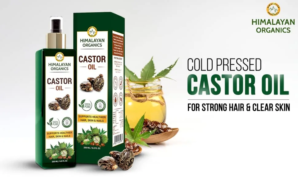 Himalayan Organics Cold Press - 100% Pure - Castor Oil for Stronger Hair  Skin & Nails - 200 ml - product information 1