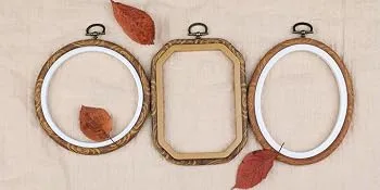 MWELLEWM 4 Pcs/Set Embroidery Hoops Imitated Wood Plastic Display Frame Reusable Circle Oval Rectangular Octagonal Cross Stitch Hoop Ring for Art Craft Sewing and Hanging Ornaments Home Decor Round  Oval  Rectangle  Octa... - product information 4