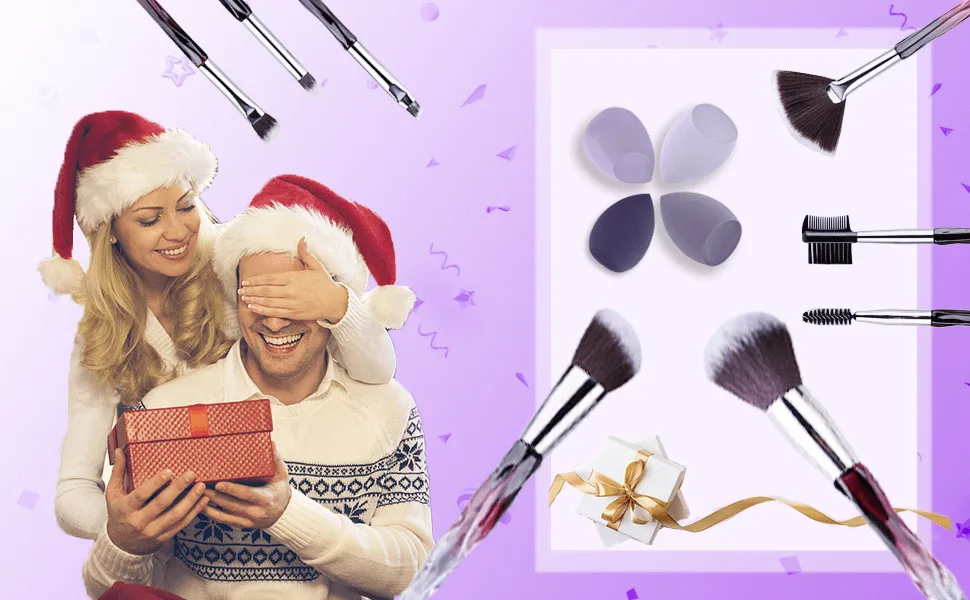 XMOSNZ Makeup Brushes 15pcs Make up Brushes Crystal Handle Highlighter Makeup Foundation Makeup Make Up Brush Sets Eyebrow Brush Professional with 4 Makeup Sponge and Brush Egg 20 Piece Set Purple - gift box