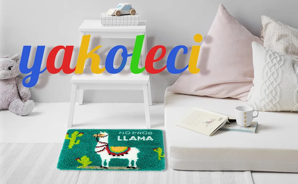 YAKOLECI Latch Hook Kits  DIY Rug Making Kits with Printed Pattern Canvas  Instrution  Yarns and Latch Hook  Easy to Start for Beginners  DIY Home Decor Kits (Two Puppies) Two Dogs - latch hook kits
