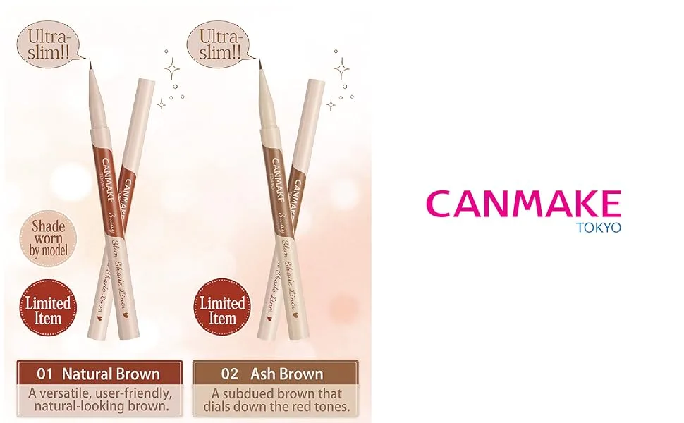 CANMAKE 3way Slim Shade Liner 02 Ash Brown - product information 6