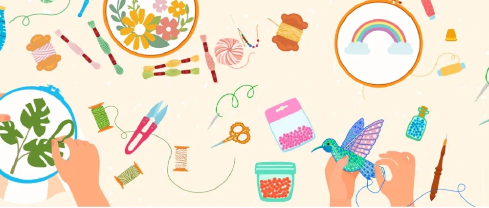 Pllieay 3 Set Punch Needle Embroidery Starter Kits Include Instruction  Punch Needle Fabric with Pattern  Yarns  Embroidery Hoops for Rug-Punch & Pinch Needle - pllieay embroidery