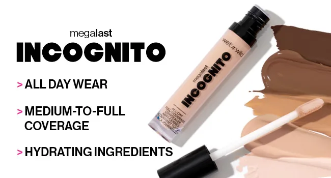 Wet n Wild Mega Last Incognito All-Day Full Coverage Liquid Matte Concealer  Light Beige  0.18 Ounce - incognito, all day wear