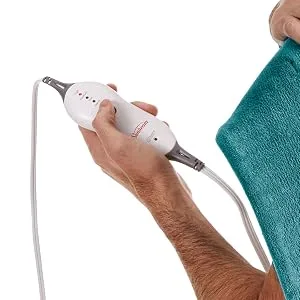 Sunbeam Heating Pad for Back  Neck  and Shoulder Pain Relief with Auto Shut Off  XXL Large 20 x 24  Teal XX-Large - Custom Heat Settings