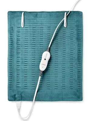 Sunbeam Heating Pad for Back  Neck  and Shoulder Pain Relief with Auto Shut Off  XXL Large 20 x 24  Teal XX-Large - Heating Pad