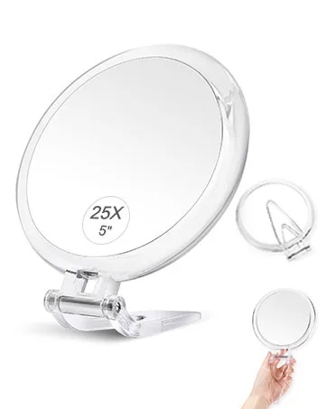 B Beauty Planet 6Inch  20X Magnifying Mirror with Suction Cups  Use for Makeup Application  Tweezing  and Blackhead/Blemish Removal 6 Inches clear - Magnifying mirror 25x, it