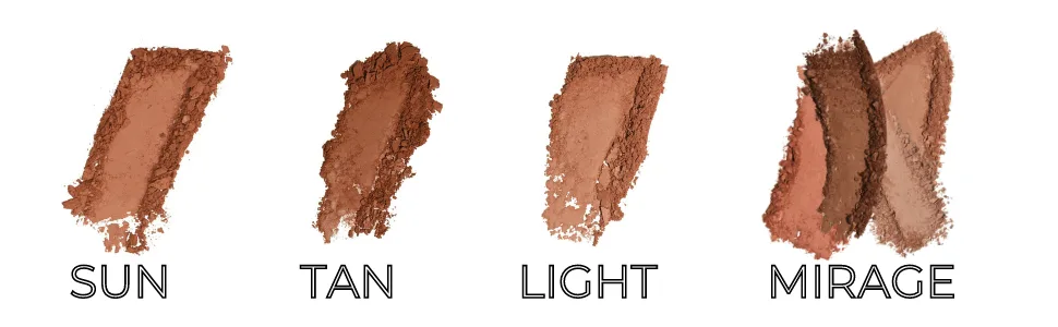 STUDIOMAKEUP Sun Touch Bronzing Powder for Sun Kissed Face (Light Shade)   Natural Bronzer Palette w/ Light-Diffusing Pigments   Even Coverage Bronzer Powder - Makeup Bronzer - Suitable for All Skin Types - swatch