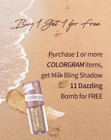COLORGRAM Milk Bling Shadow 02 Opal Flash 08 Opal Flash (02-Old Version) - buy 1 get 1 free liquid eyeshadow glitter shimmer shining glowing lip tint stain highlighter