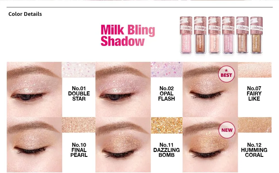 COLORGRAM Milk Bling Shadow 02 Opal Flash 08 Opal Flash (02-Old Version) - COLORGRAM MILK BLING SHADOW