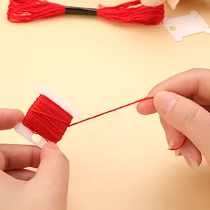 Cross Floss Stitch Thread  Embroidery Cross Floss  Embroidery Thread Floss Set Including Plastic Floss Bobbins  Needle Threader  Hand Sewing Needle for Embroidery Grey - Cross Floss Stitch Thread