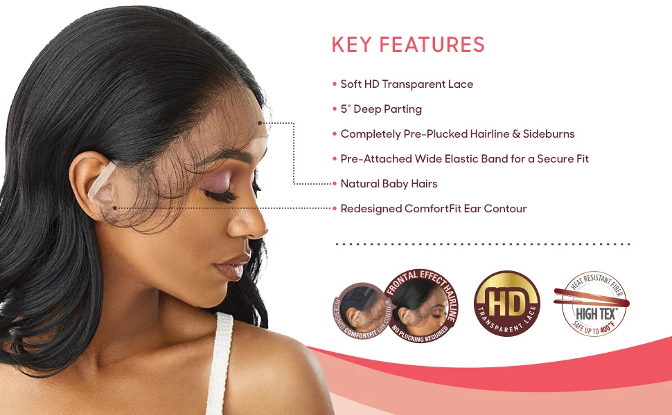 Outre LACE FRONT WIG - MELTED HAIRLINE - ISABELLA (1B) - Melted Hairline Key Features