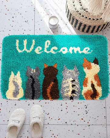 Latch Hook Kits Rug for Home Decoration Pre-Printed Canvas Latch Rug Hook for Adults 23.6x15.7 (Pre-Printed Canvas) - latch hook kits
