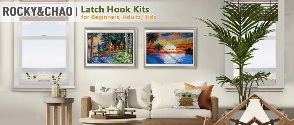 Latch Hook Kits Rug for Home Decoration Pre-Printed Canvas Latch Rug Hook for Adults 23.6x15.7 (Pre-Printed Canvas) - latch hook kits for adults
