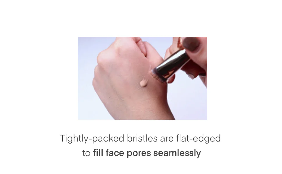 THE TOOL LAB 107 Base Perfector -Flat Top Face Blending Liquid  Cream or Flawless Cosmetics  Buffing  Stippling - Premium Quality Synthetic Dense Bristles Cosmetic - 108/232