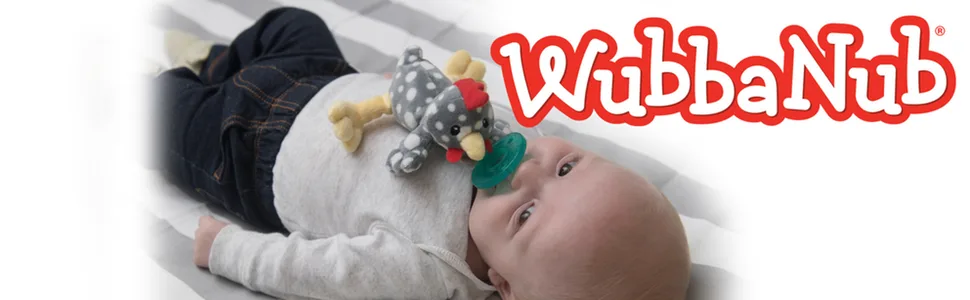 Mary Meyer WubbaNub Infant Pacifier  6-Inches  Pebblesaurus Dinosaur - wubbanub infant pacifier