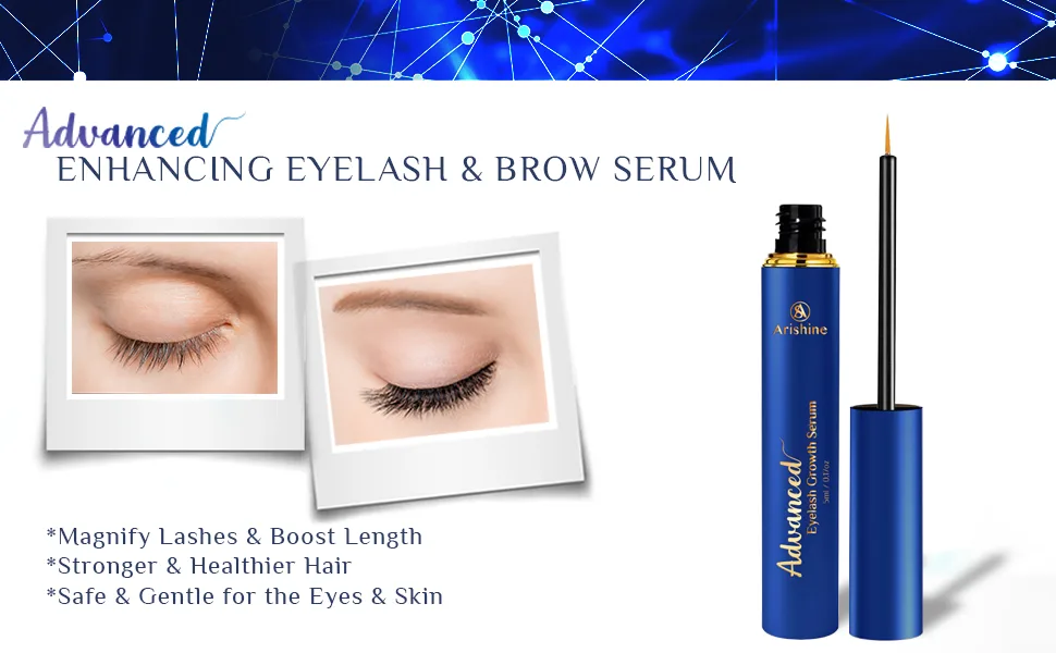 Arishine Advanced Eyebrow & Eyelash Growth Serum  Lash Serum to Grow Lashes  Eyelash Enhancer  Eyebrow Serum Rapid Growth  Thicker  Stronger  Healthier Lashes & Brows 5ml Blue - product information 8