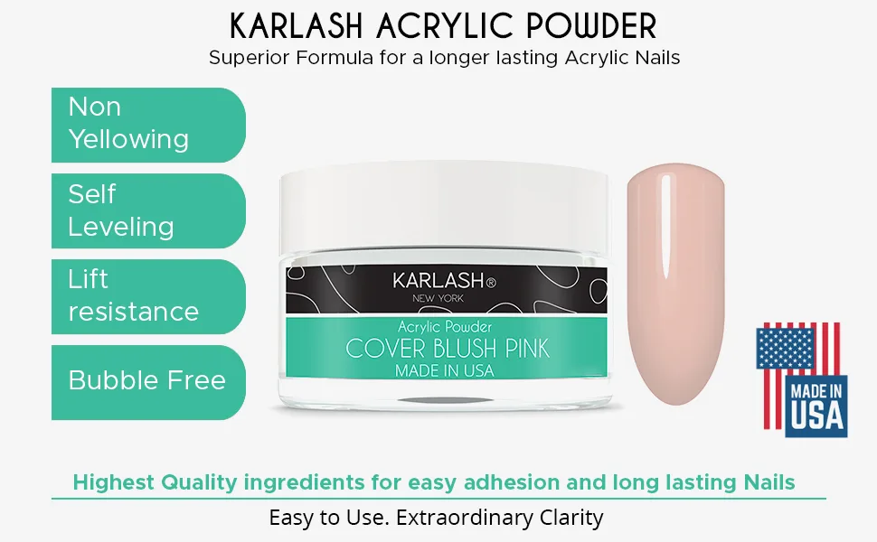 Karlash Professional Acrylic Powder 2 oz (Cover Blush Pink 2 oz) - product information 3
