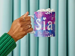 Cricut Mug Press US  Heat Press for Sublimation Mug Projects  One-Touch Setting  For Infusible Ink Materials & Mug Blanks 11 oz - 16 oz (Sold Separately)  Includes Auto-Off Safety Feature - finished mug