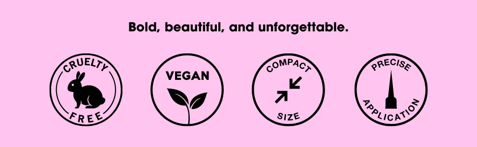 Kokie Retractable Liquid Eyeliner  Pointed Felt Tip  Waterproof & Smudge Free   Long-lasting  Vegan  Cruelty-Free - Bold, beautiful, and unforgettable. Cruelty-free, vegan, compact size, precise application.