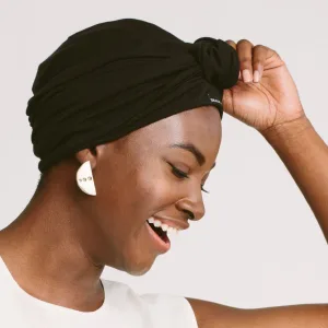 Grace Eleyae GE Women's Adjustable Satin-Lined Hair Care Knot Turban  Black - product information 6