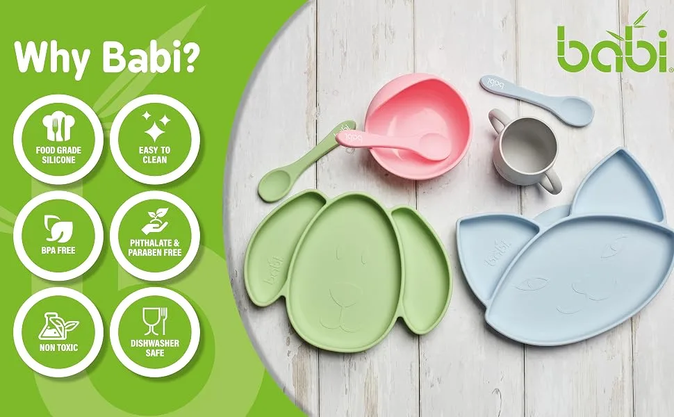 BABI  Baby Toddler Silicone Cup  100% Food Grade Silicone  with Two Comfort Handles  Perfect for Training (green) - why babi