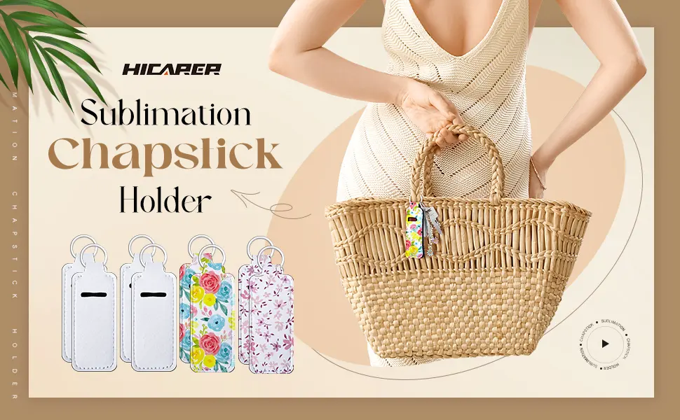 Sublimation Chapstick Holder Keychain Blank Neoprene Lipstick Keychain Holder 20 - product information 1