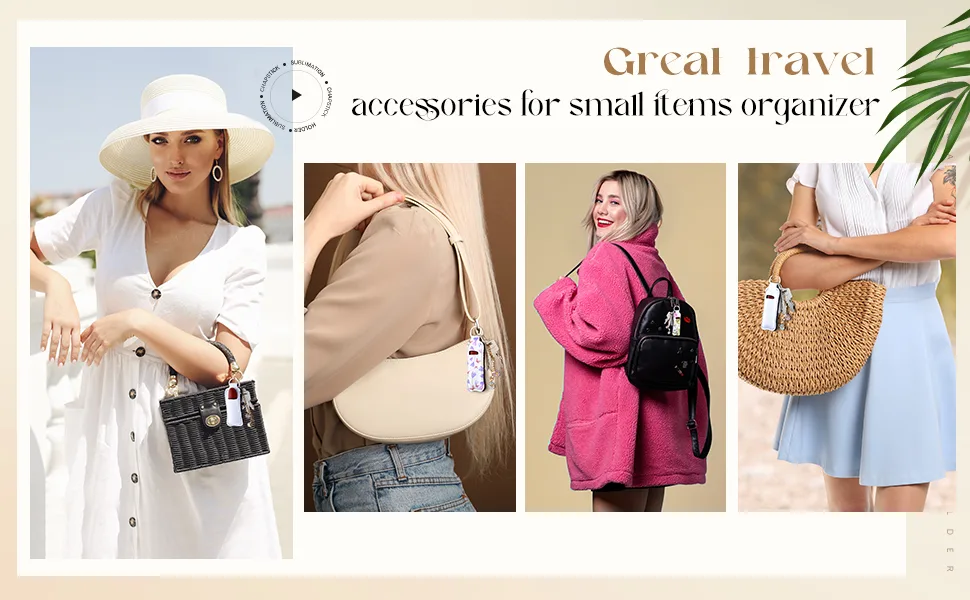 Sublimation Chapstick Holder Keychain Blank Neoprene Lipstick Keychain Holder 20 - product information 4