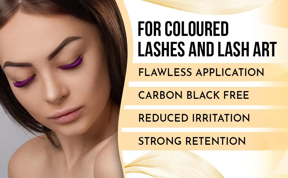 Diamond Clear Eyelash Extension Glue - Forabeli 5ml Crystal Clear Strong Lash Adhesive for Professional Use | Semi Permanent Classic and Volume Eyelash Extensions | 2-3 sec Drying | 6 Week Retention - for coloured lashes and lash art, carbon black free