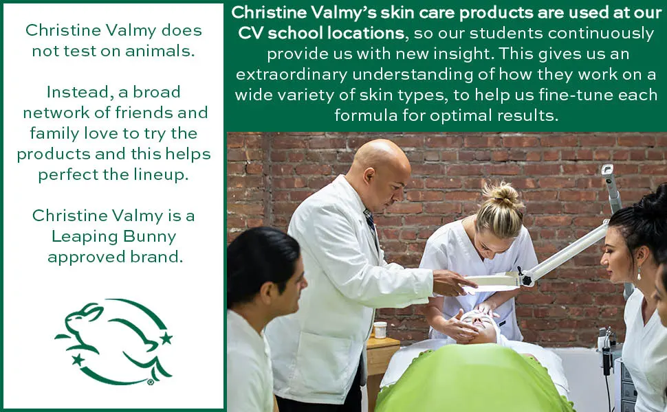 Christine Valmy Firming Anti-Aging Valessence 100 Eye and Neck Cream  1 Ounce - Leaping Bunny Approved, teaching esthetics in skin care school