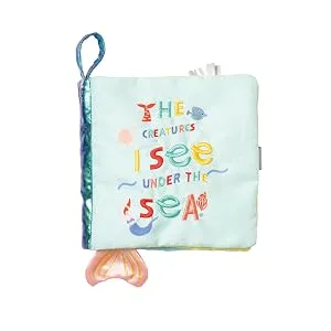 Manhattan Toy Under The Sea Soft Baby Activity Book with Squeaker Fish - manhattan toy