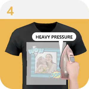 TransOurDream Iron on Heat Transfer Paper for Dark T Shirts & Fabrics (20 Sheets 8.5x11  Dark 2.0) - Step 4