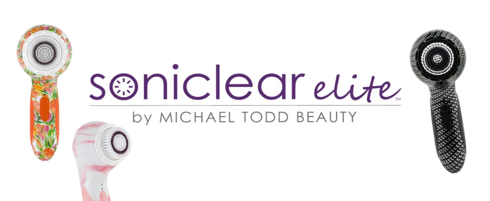 Michael Todd Beauty - Soniclear Elite - Facial Cleansing Brush System - 6-Speed Powered Exfoliating Face & Body Brush - soniclear elite