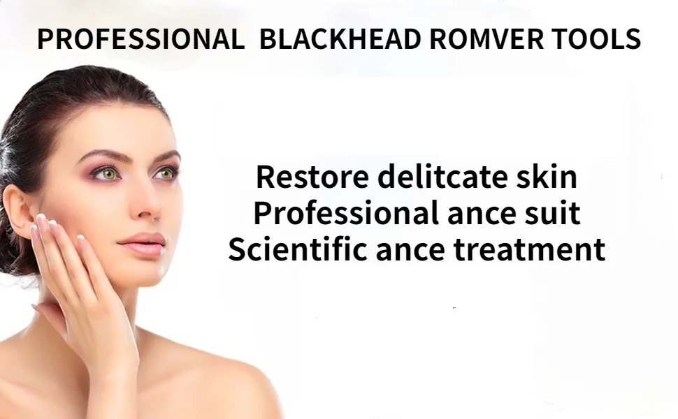 9PCS blackhead acne removal kit acne removal tool  facial skin acne removal tool  with free double-headed eyebrow brush - blackhead