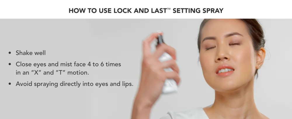 Dermablend Lock and Last Water-Resistant Setting Spray  Finishing Spray for Makeup with Lightweight Natural Finish  Spray with Witch Hazel - HOW TO USE