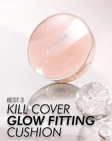 CLIO Kill Cover Fixer Cushion | Makeup Base and Fixer  Long Lasting  Full Coverage with Matte Finish for Sensitive Skin Types (0.53 oz) (4 GINGER) - product information 5