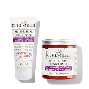 CURLSMITH   Multi-Tasking Conditioner  3 in 1 Conditioner with Proteins  for Damaged Hair (8fl oz) - Curlsmith haircare - Multi tasking conditioner for curly hair