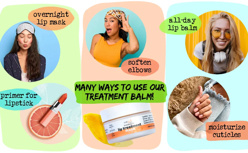 Lip Sleeping Mask Overnight Moisturizer Balm with Organic Shea Butter and Raw Honey Softens and Hydrates Dry Cracked Lips While You Sleep - Uses for Lip Mask