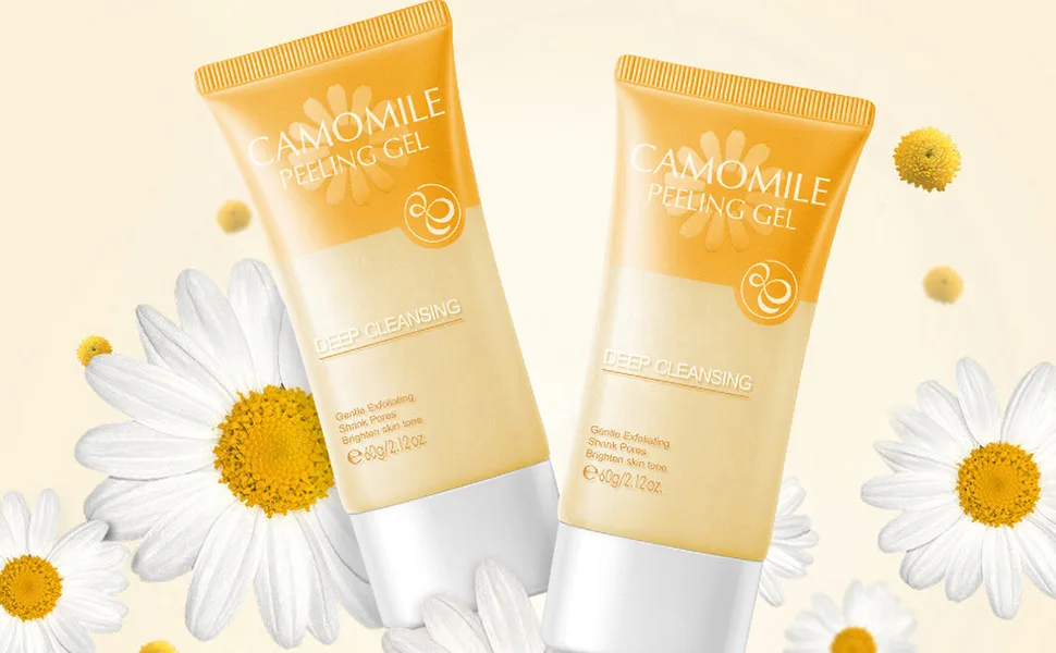 BEUKING Face Camomile Peeling Gel Deep Cleansing Moisturizing Smoothing Gentle Exfoliating Remove Dirt Tighten Pores Improving Face Skin - product information 1