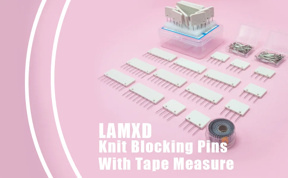 LAMXD Knit Blocking Pins Kit Knit Blocking Combs   Set of 25 Combs for Blocking Knitting  Crochet  Lace or Needlework Projects   Extra 100 T-pins   for use with Blocking Mats for Knitting Mat  - product information 3