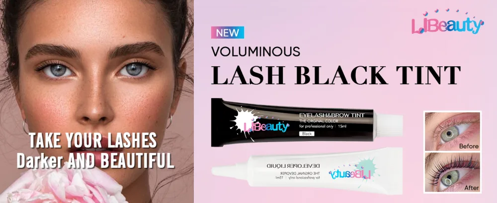 Libeauty Lash Black Color Kit Brow Kit Quick Voluminous Coloring with Complete Tools Eyelash Color Kit For Salon Or Home Hair colour Use - lash tint kit
