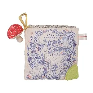 Manhattan Toy Deer One Soft Activity Crinkle Book & Fold Out Pat Mat for Baby   Toddler with Squeaker  Discovery Mirror and Teether Large - gift for 1 year old; gift for 0-6 month; gift for 0 year old; gift for newborn;infant gift;gifts