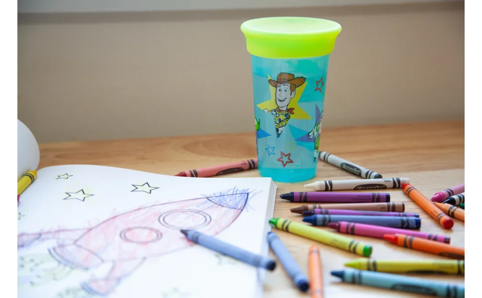 The First Years Toy Story 2 in 1 Spoutless Cup  Transitions to Open Toddler Cup  Multicolor - image