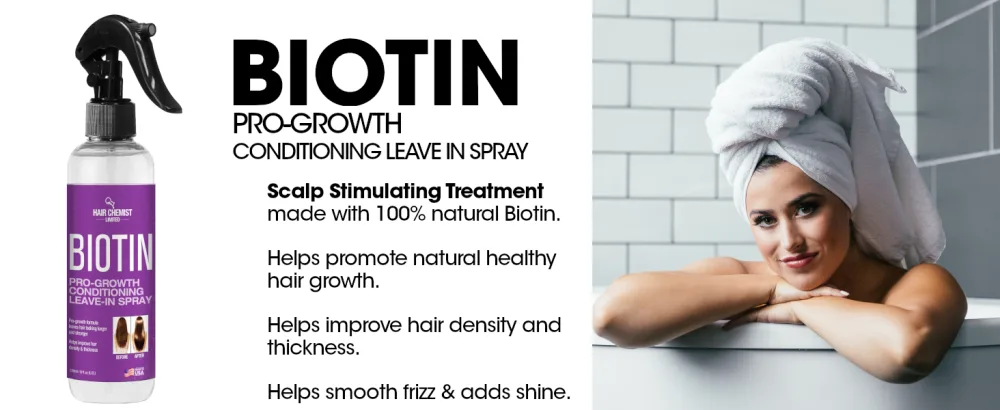 Hair Chemist Biotin Pro-Growth Shampoo 33.8 oz. - Shampoo for Thinning Hair and Hair Loss - Biotin Pro-Growth Conditioning Leave-in Spray